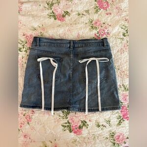 Denim bow mini skirt 🎀